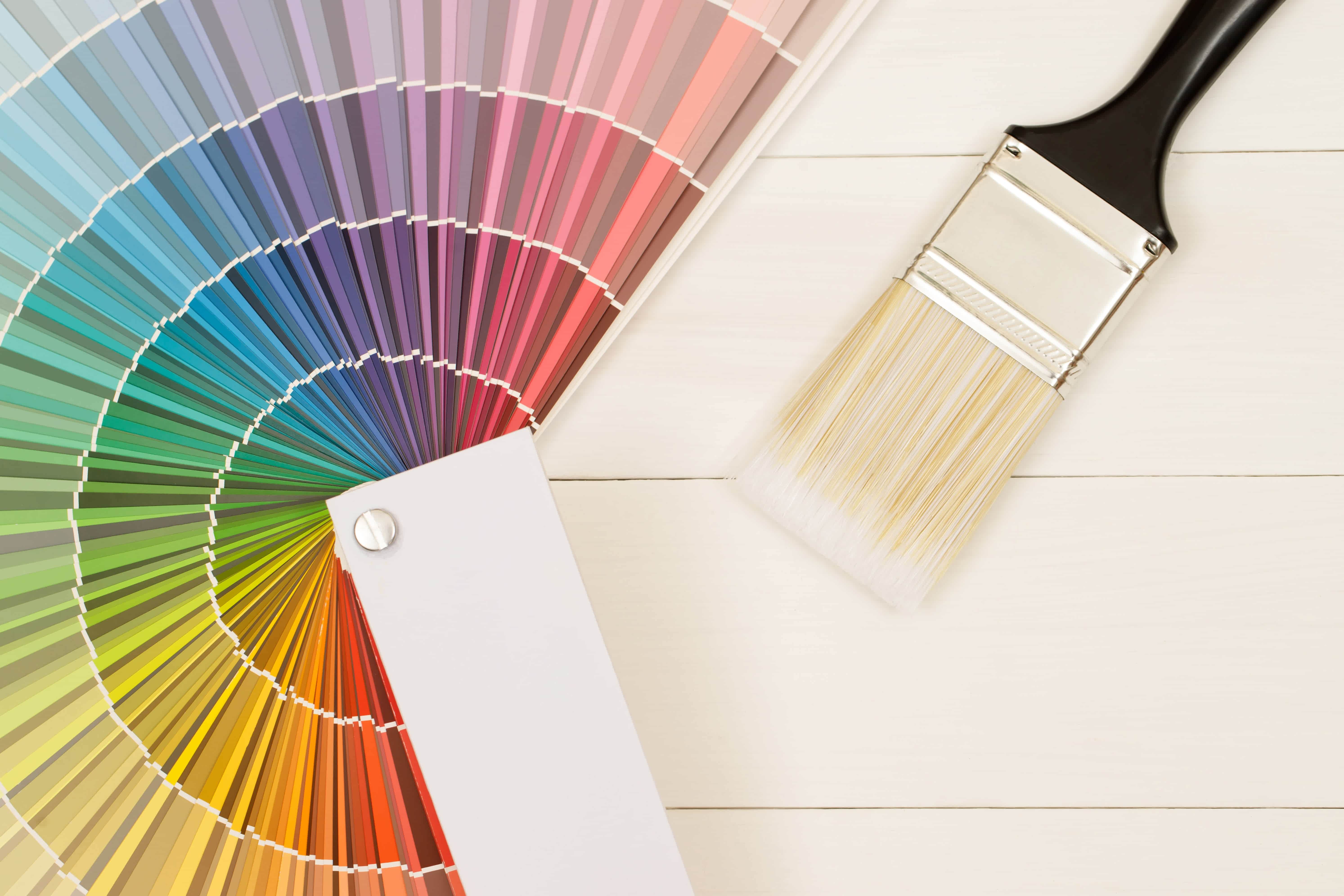 paint brush and colors